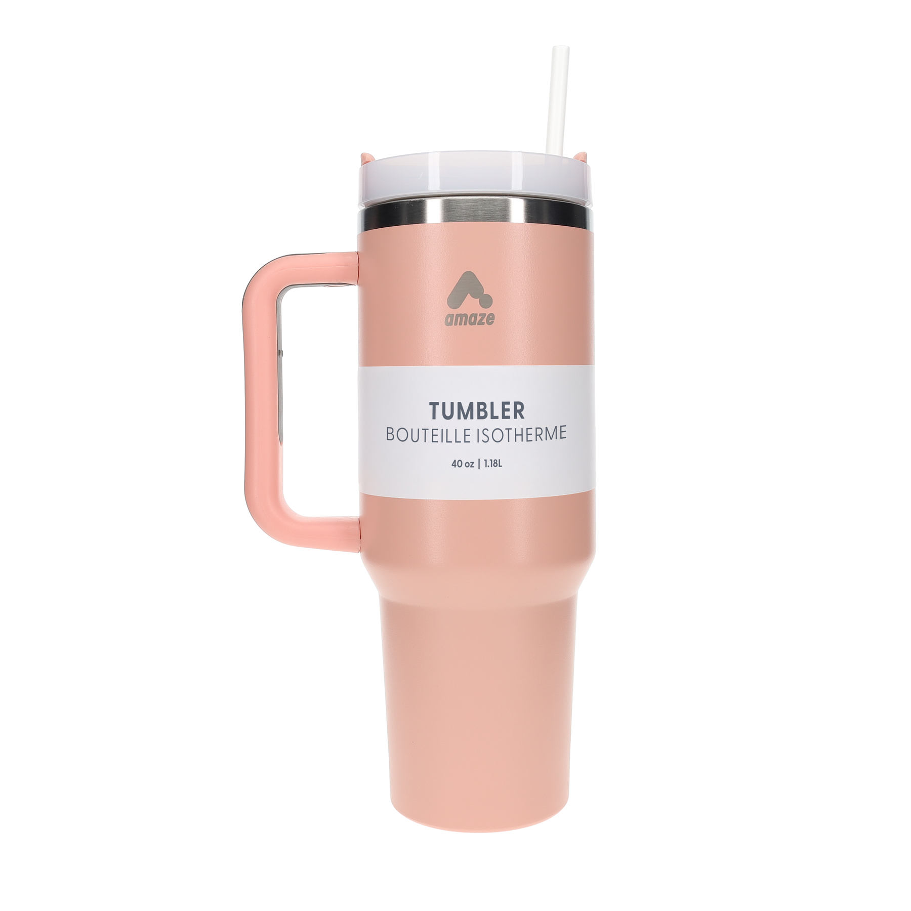 Amaze Tumbler with Reusable Straw (1L) - Black, White, Blue, Pink image 6