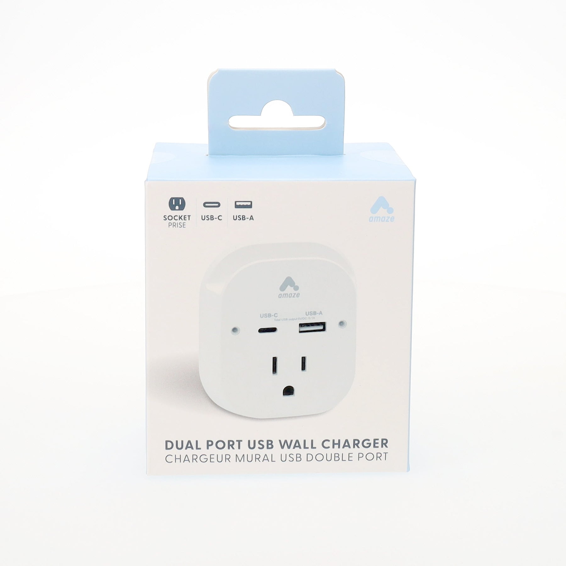 Amaze Dual Port USB Wall Charger with Phone Holder image 2