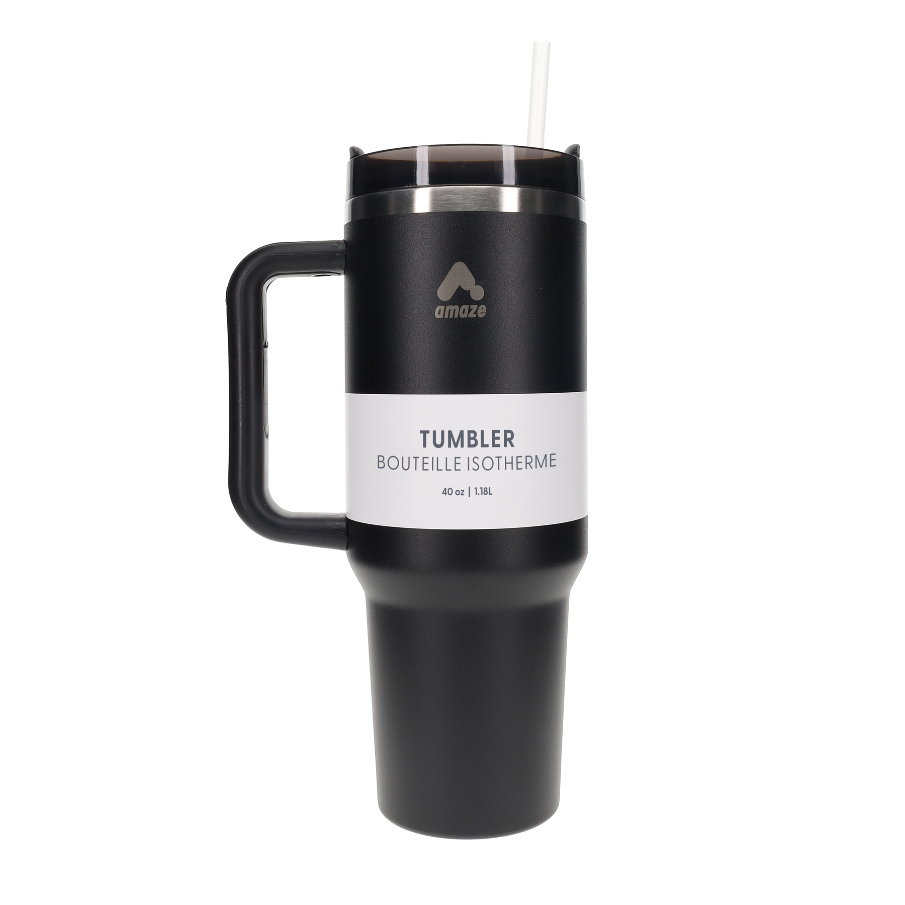 Amaze Tumbler with Reusable Straw (1L) - Black, White, Blue, Pink image 0