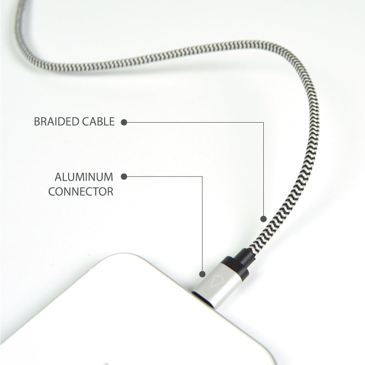 Câble tressé de 2,13 m (câble USB-C vers USB-C)