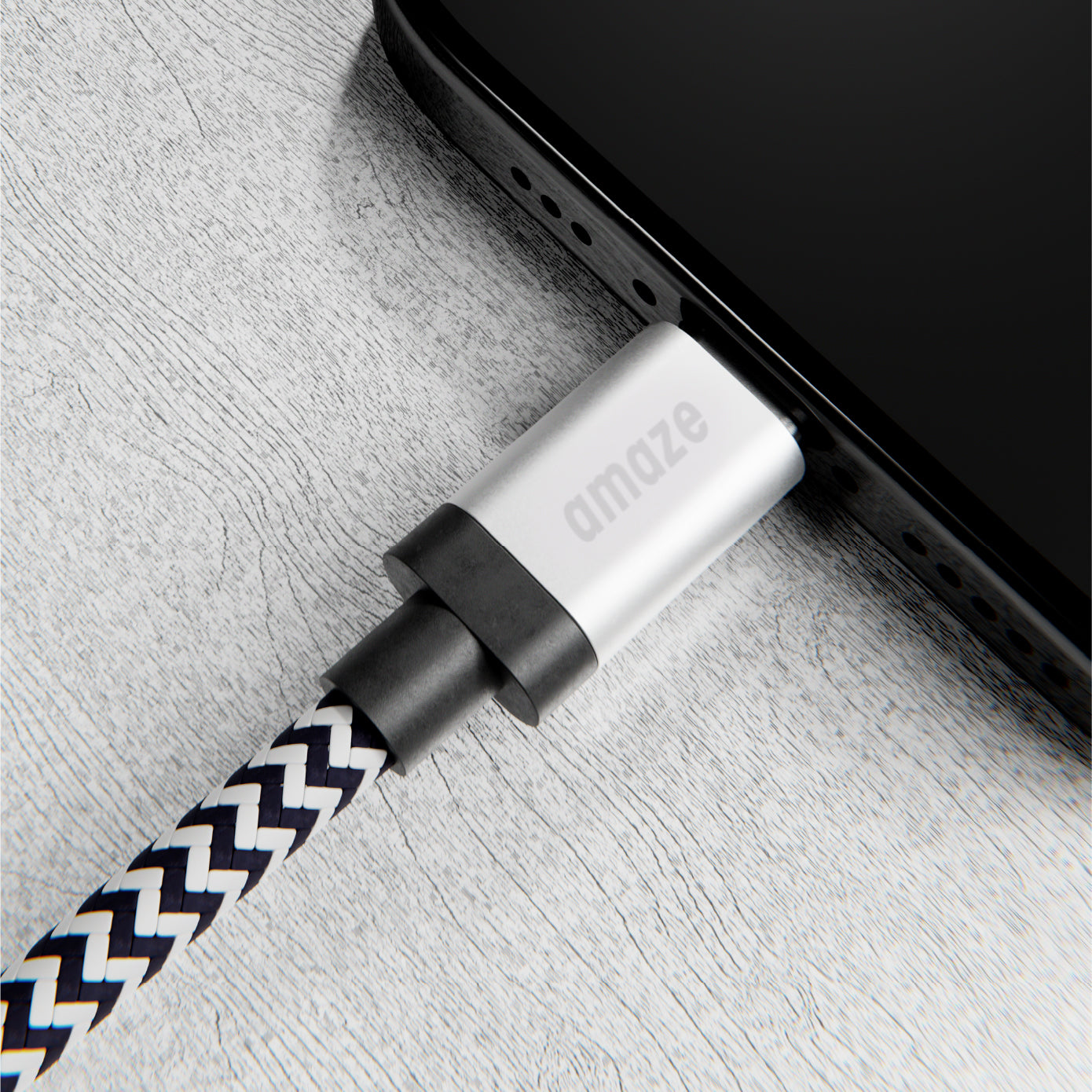 AMAZE 7FT USB-A TO USB-C Premium Braided Cable image 1