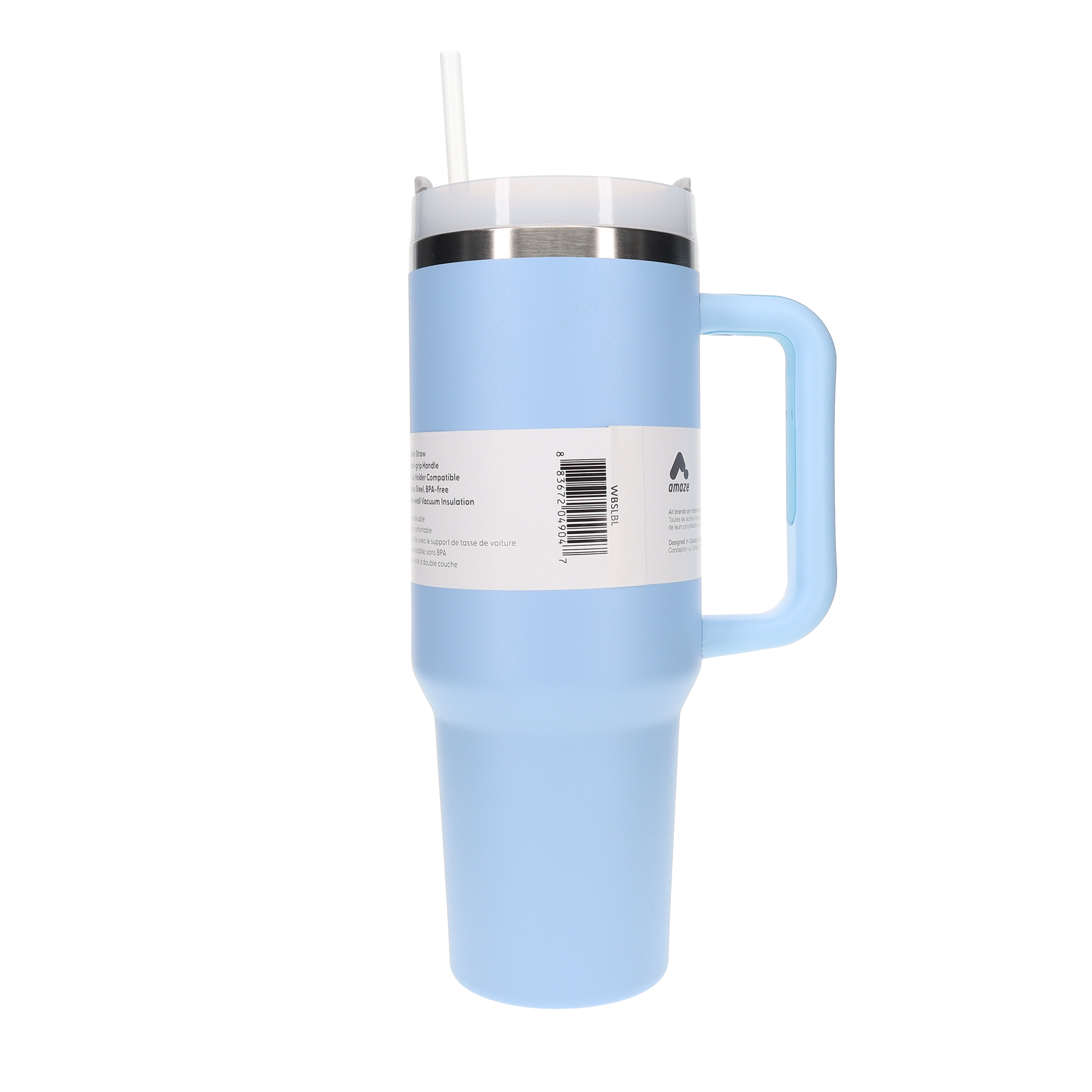 Amaze Tumbler with Reusable Straw (1L) - Black, White, Blue, Pink image 5