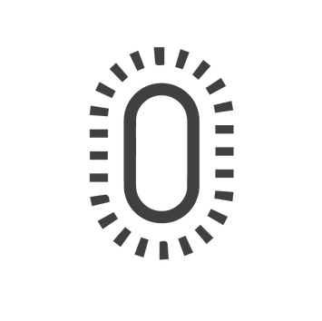 Black loading icon with a circle and dots on a white background (indicator icon)