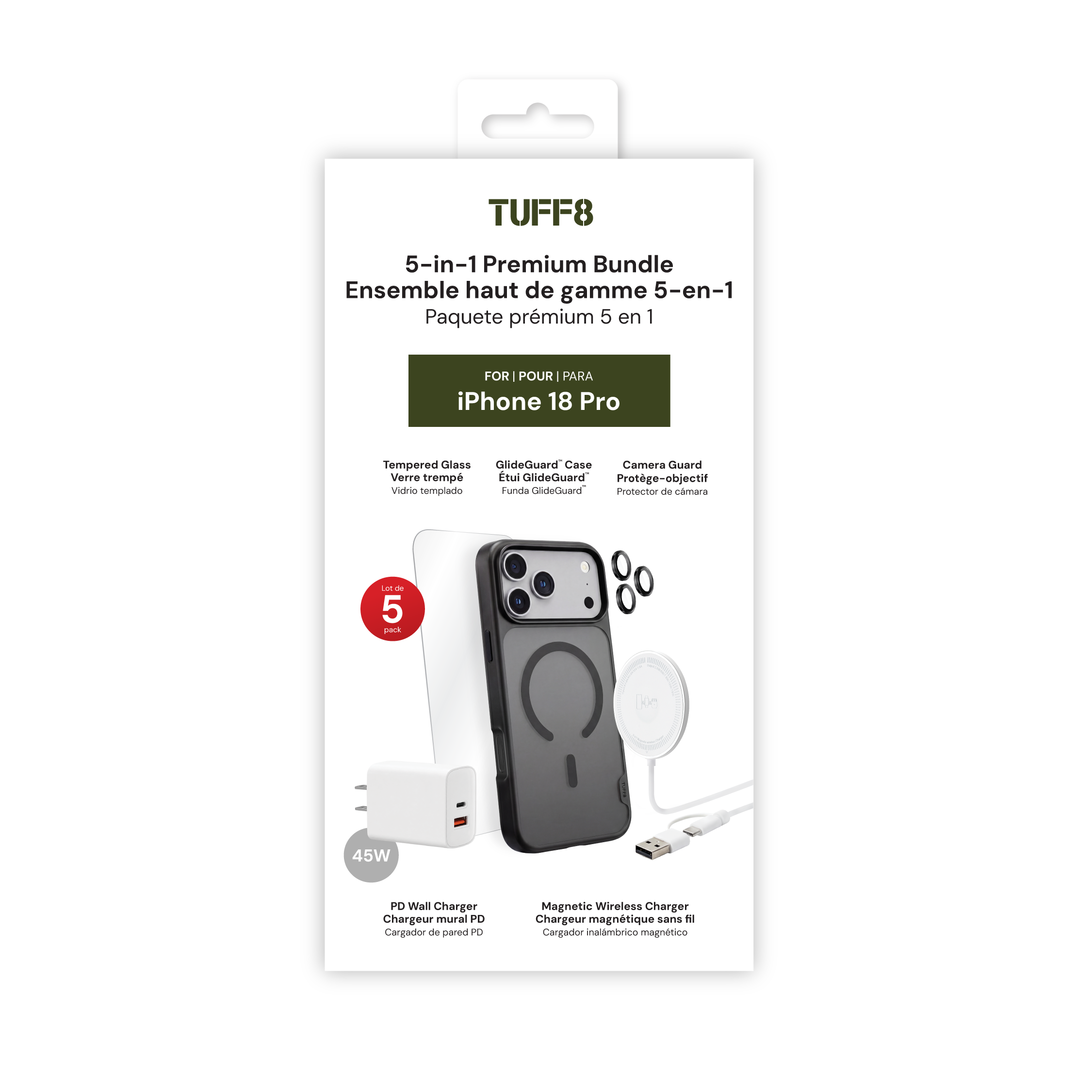 Pack de démarrage iPhone 17 Pro Max 5-en-1
