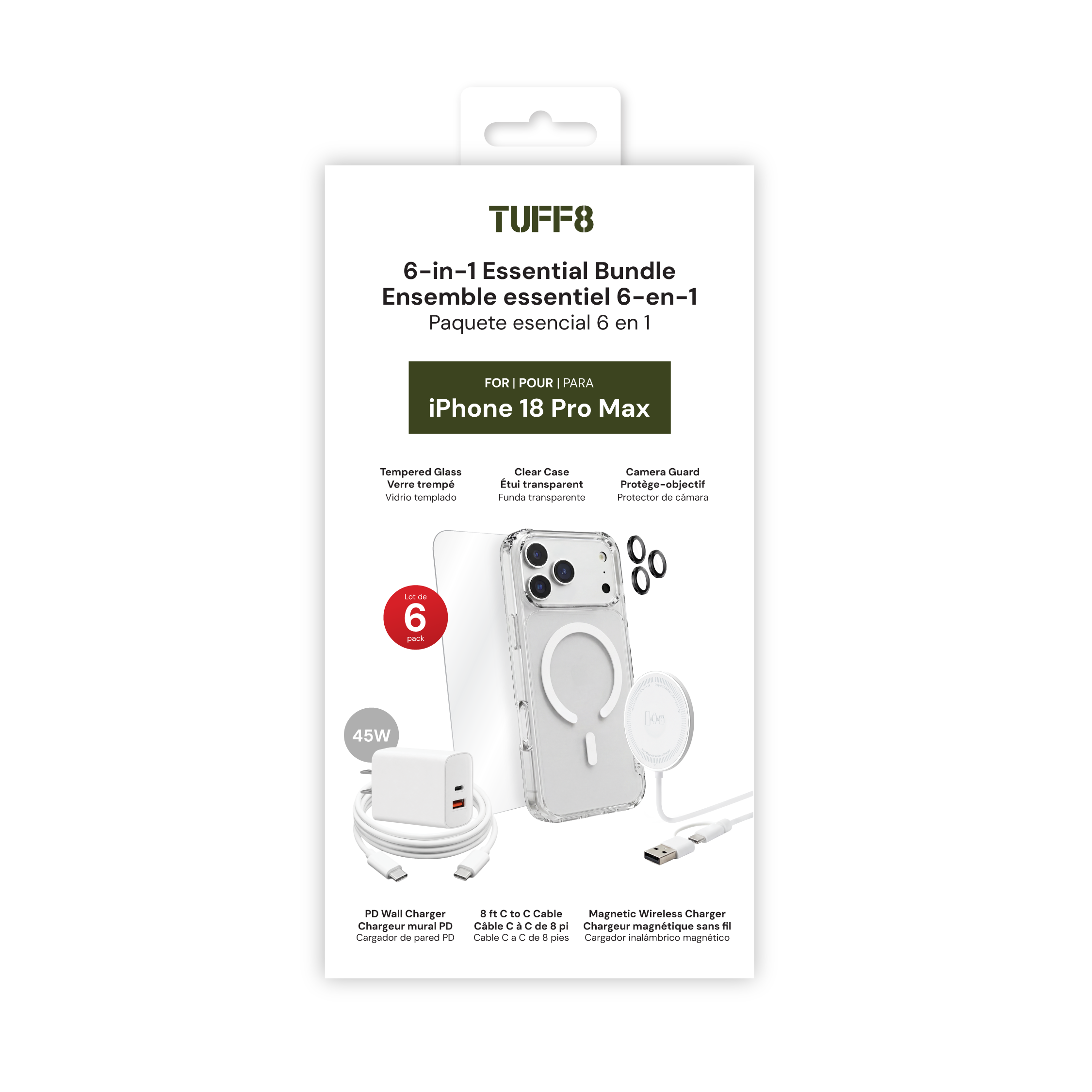 Pack de démarrage iPhone 17 Pro Max 5-en-1