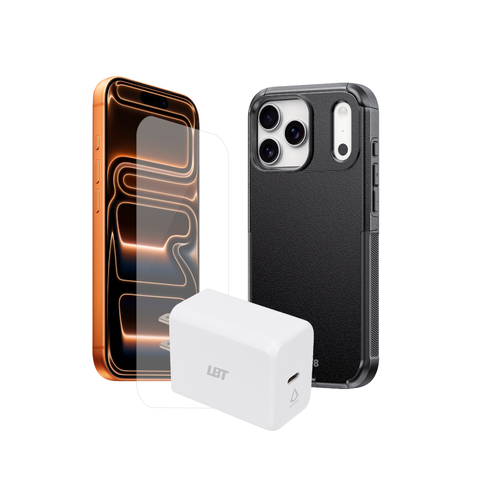 Pack 3-en-1 pour iPhone 17 Pro Max : coque antichoc, verre trempé, chargeur PD 30 W2
