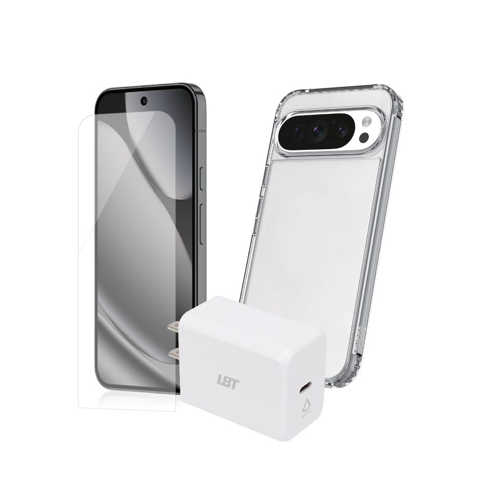 Pack 3-en-1 Google Pixel 10 Pro XL : coque magnétique transparente, chargeur PD 30 W et verre trempé