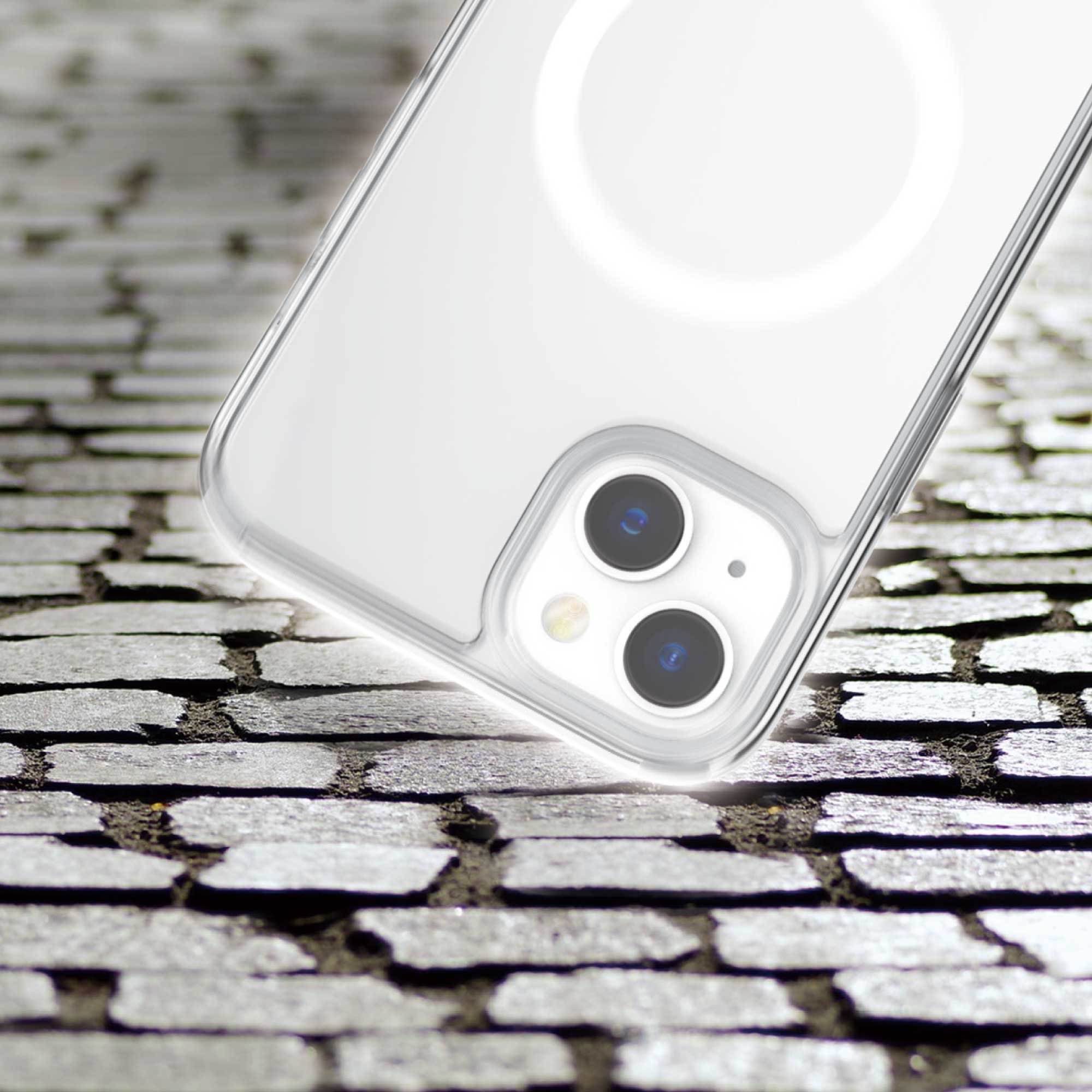 Coque transparente compatible MagSafe pour iPhone 14 Plus 
