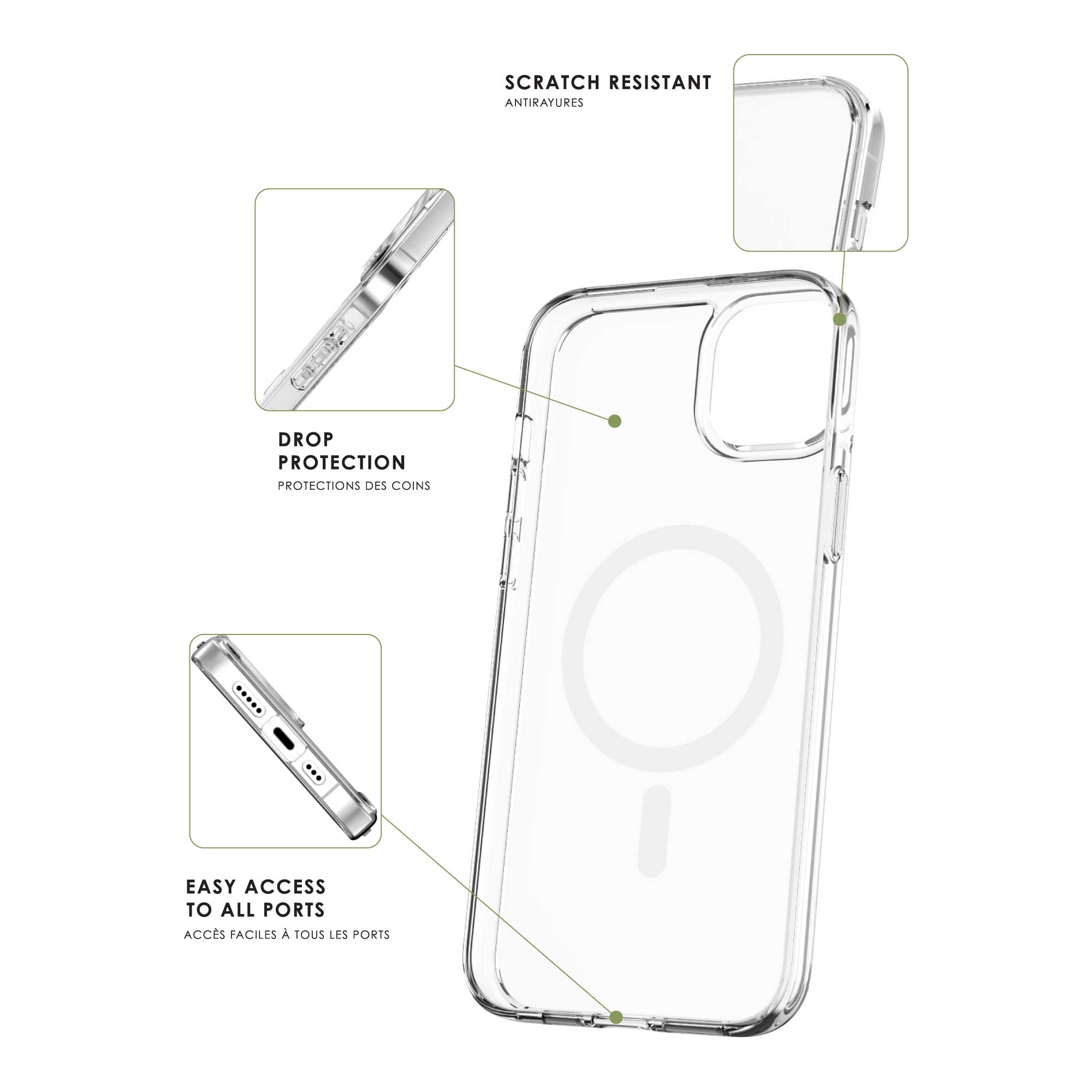 iPhone 14 Pro MagSafe Compatible Clear Case