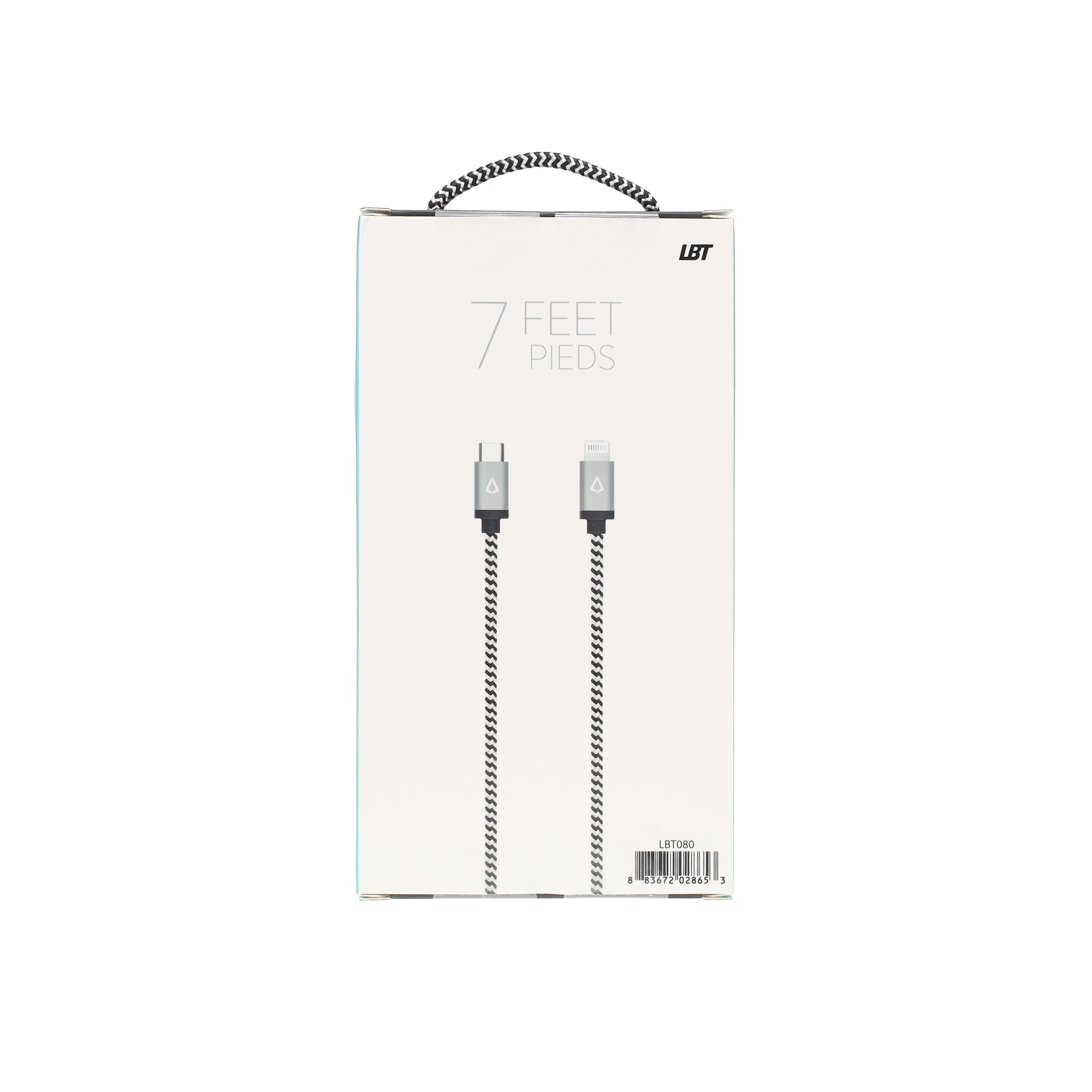 Câble tressé de 2,13 m (câble USB-C vers Lightning)