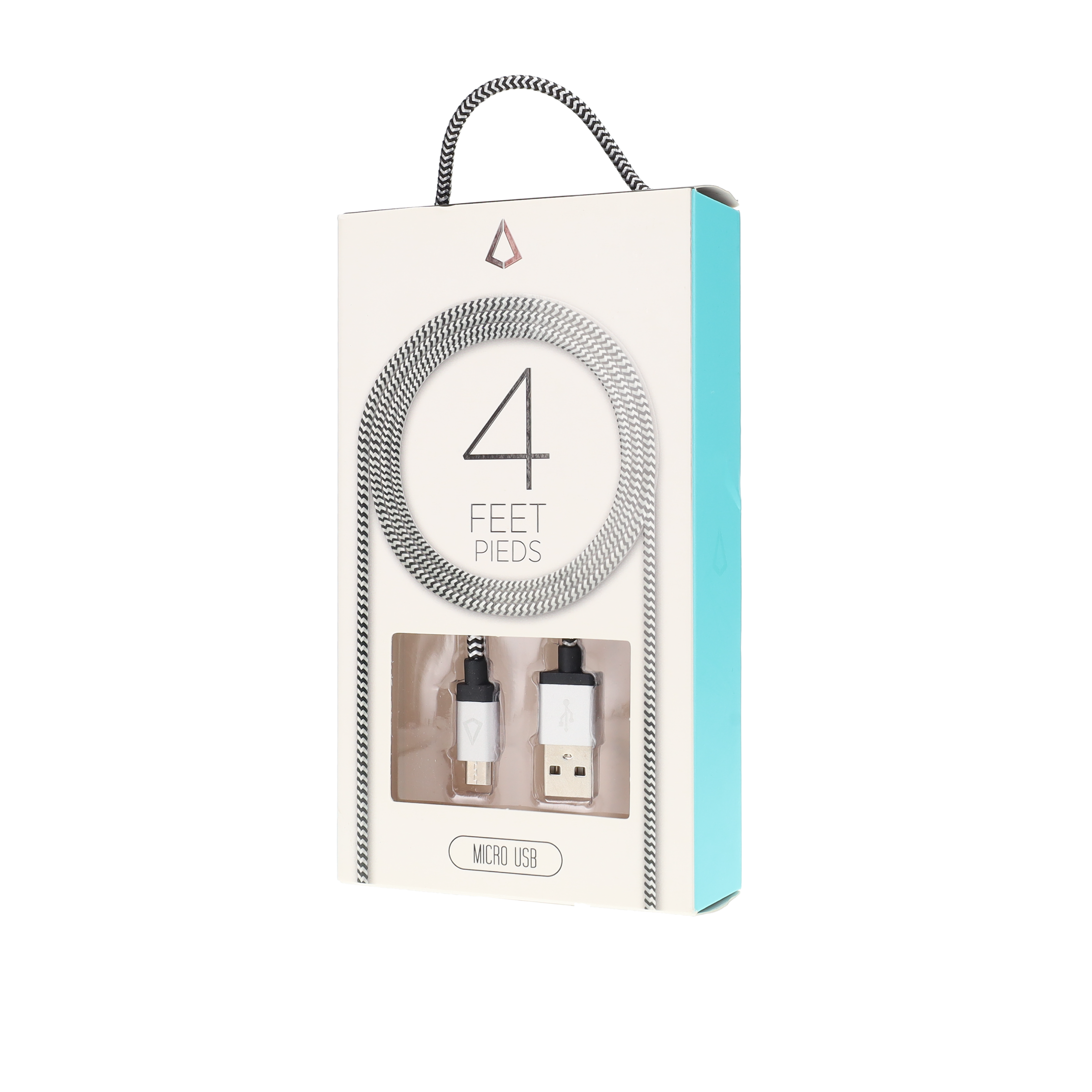 Câble tressé de 1,2 m (câble USB-A vers micro USB)