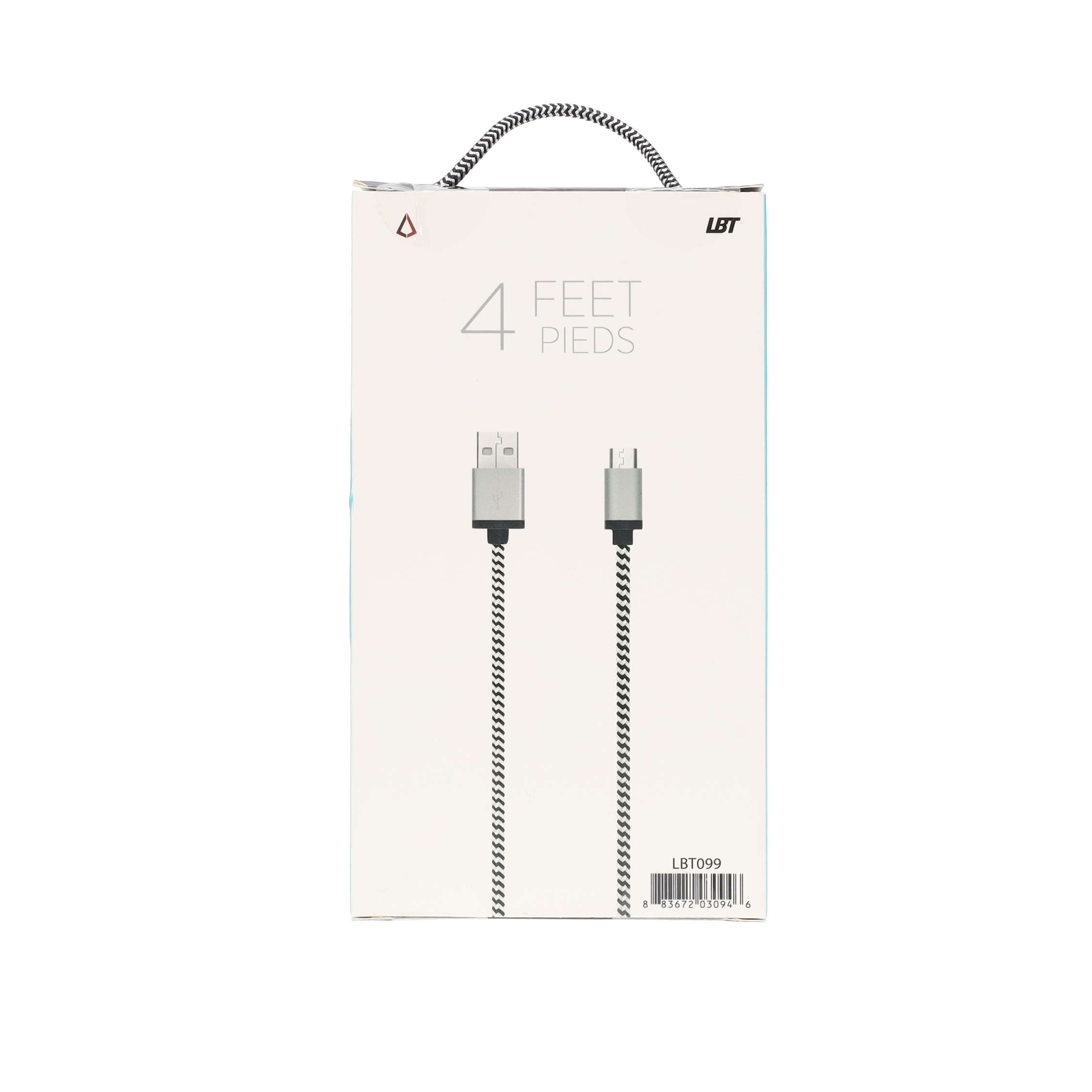 Câble tressé de 1,2 m (câble USB-A vers micro USB)