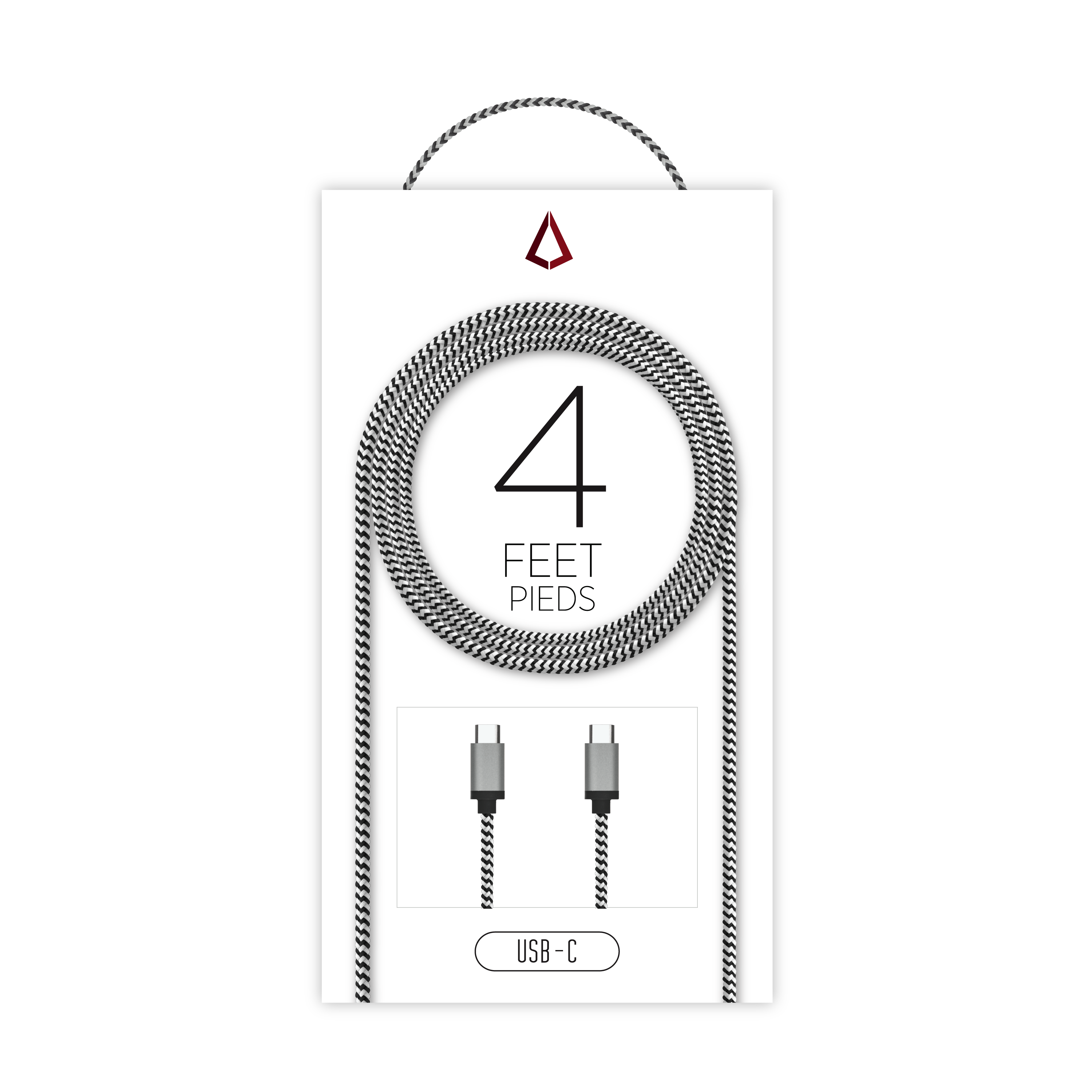 4 ft Braided Cable (USB-C to USB-C Cable)