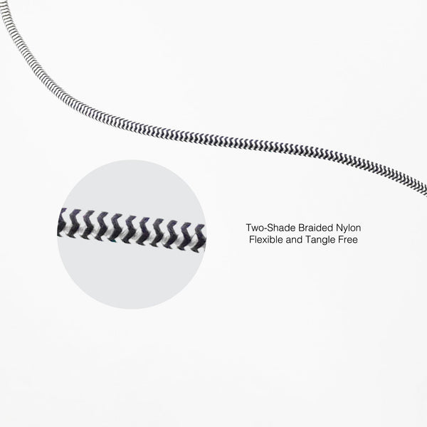 Câble tressé de 30 cm (câble USB-A vers Lightning)