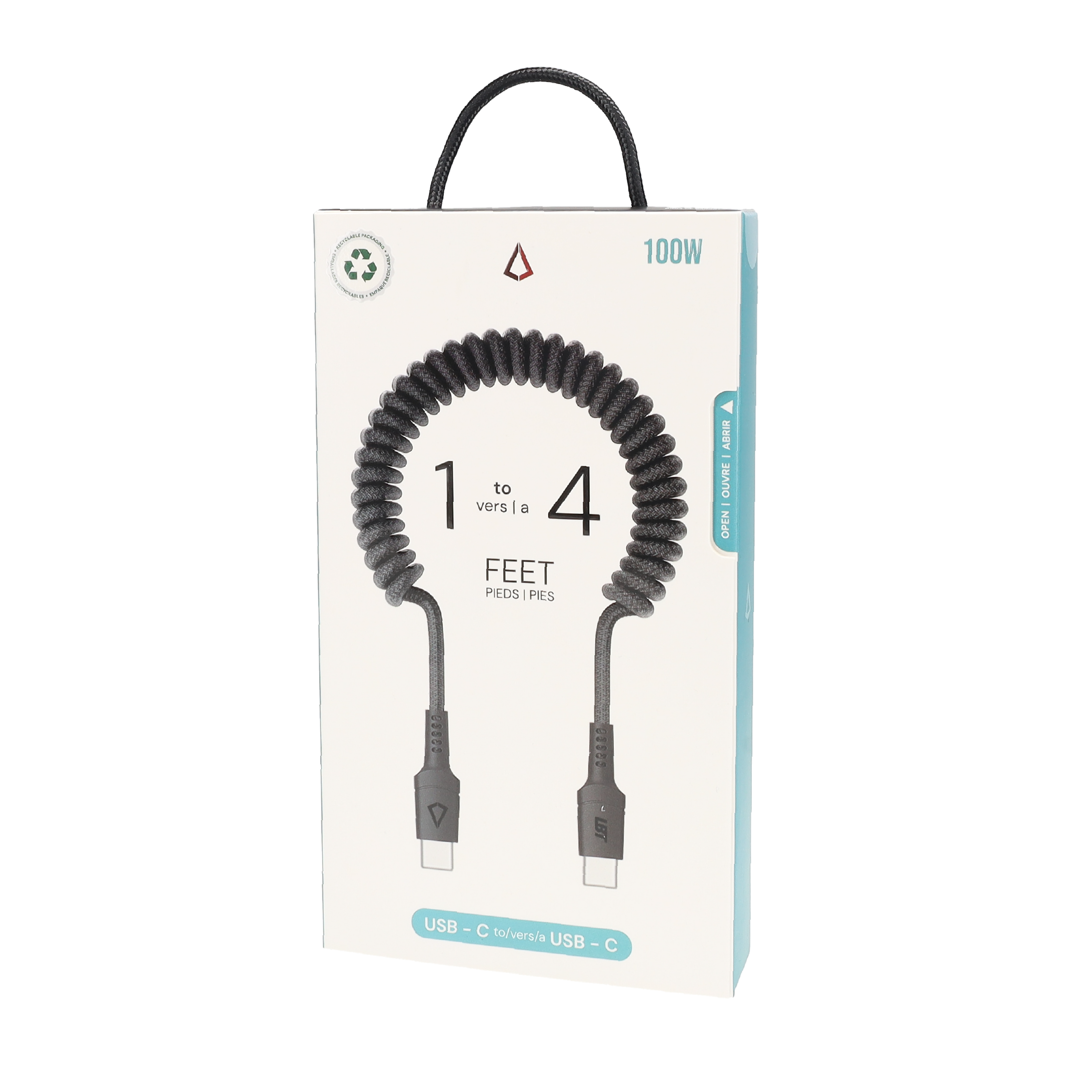 4 ft Coiled Cable (USB C-C)