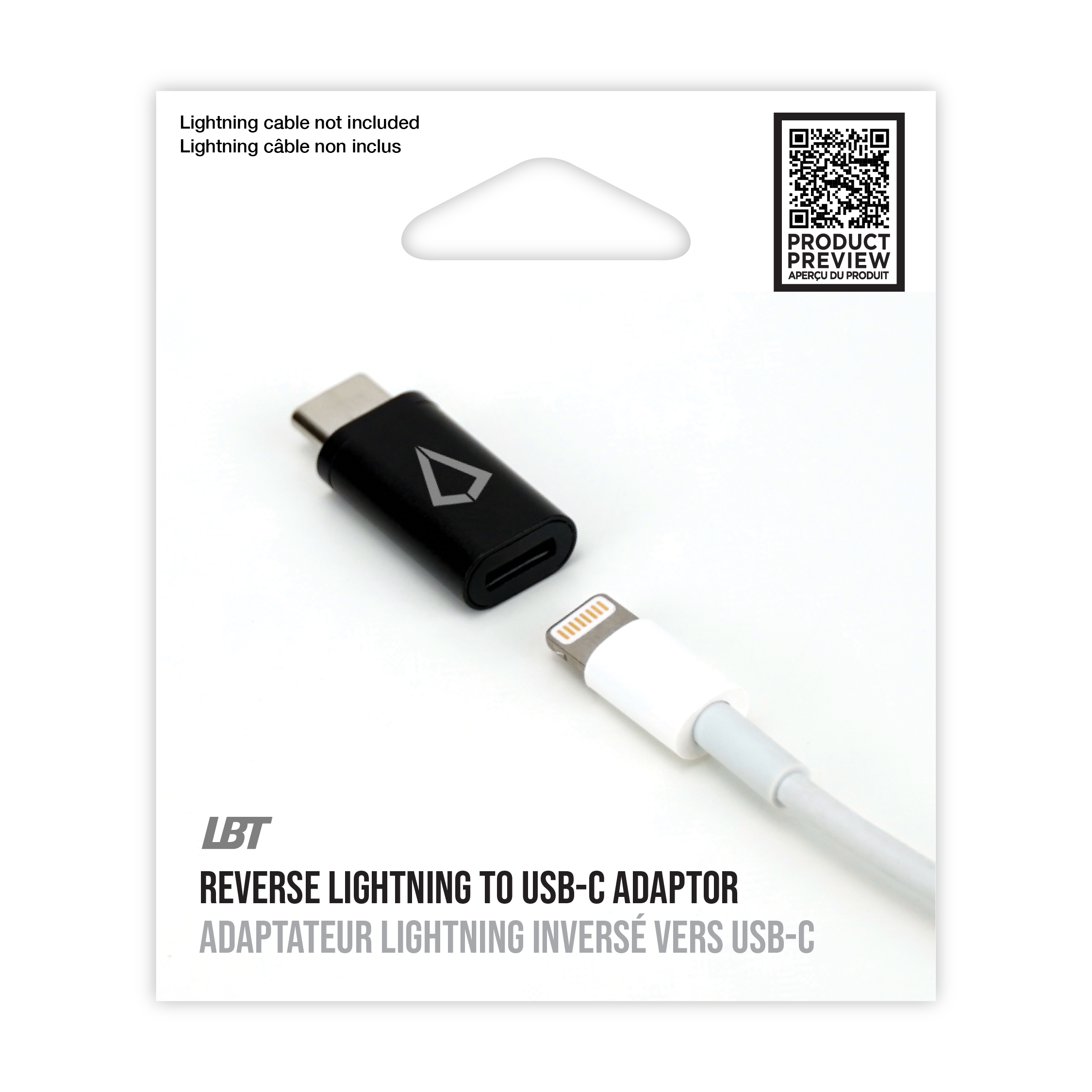 Adaptateur Lightning inversé vers USB-C