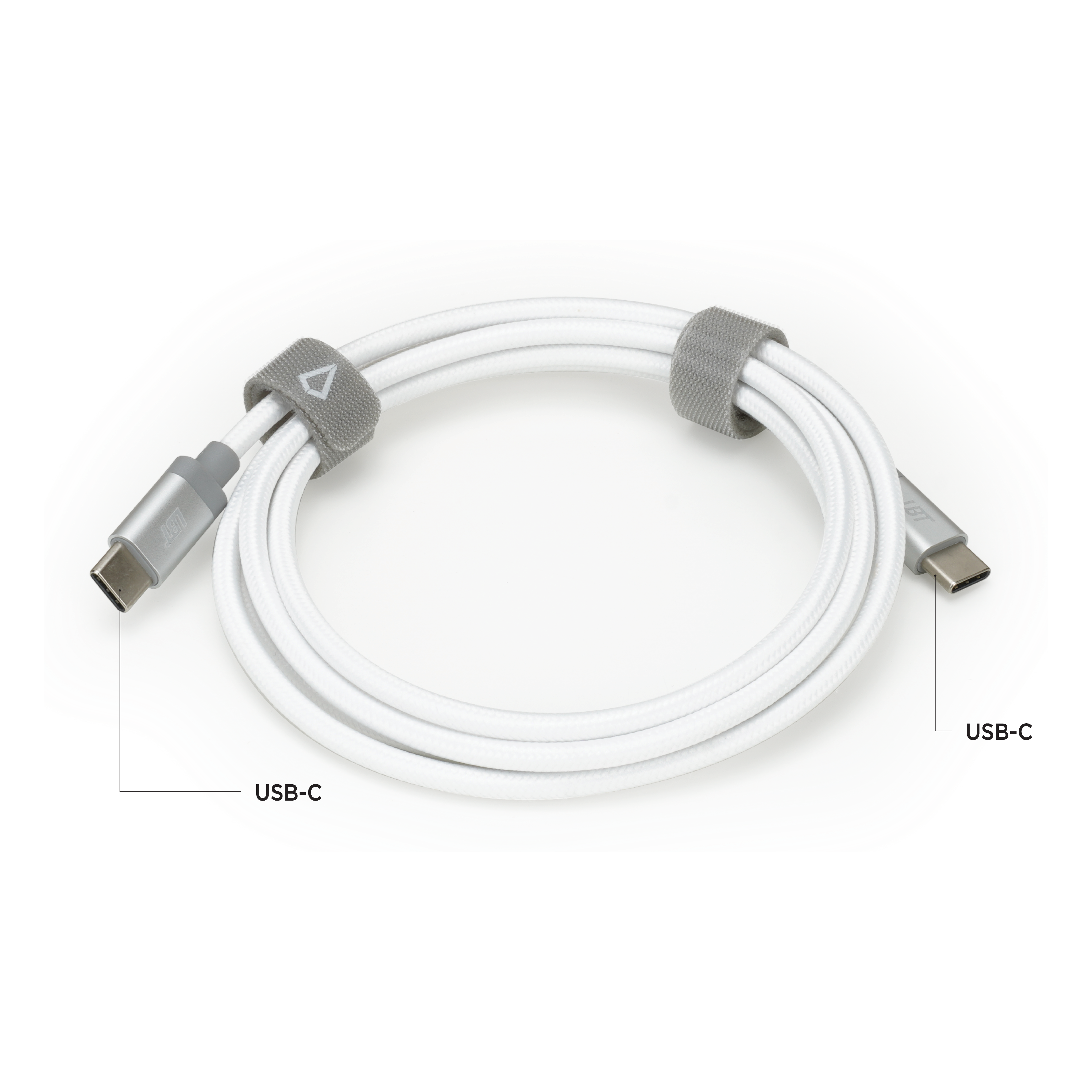 30W PD Wall Charger with 5 ft Braided White Cable (USB-C to USB-C)