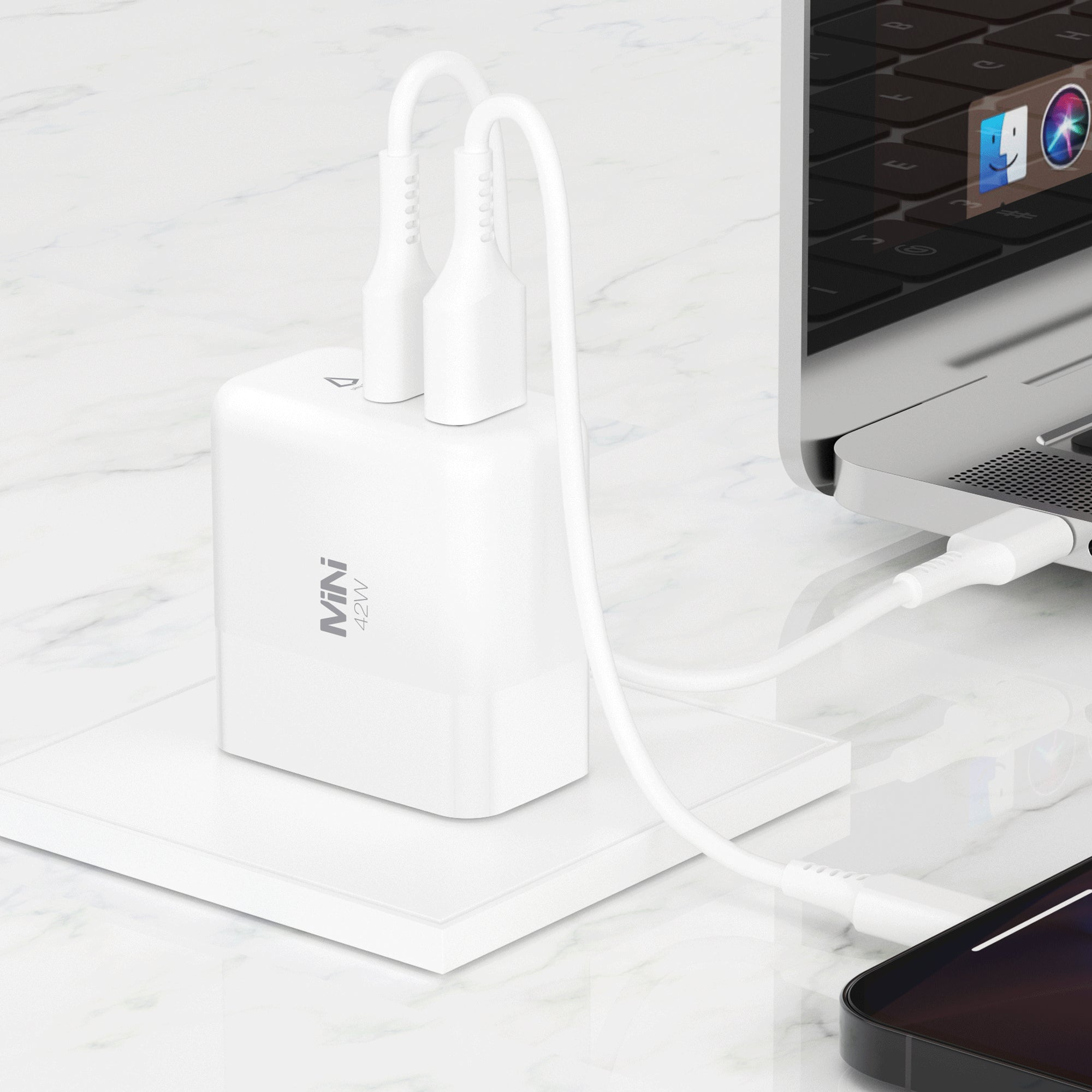 Chargeur mural GaN PD double port 42 W (MiNi) 