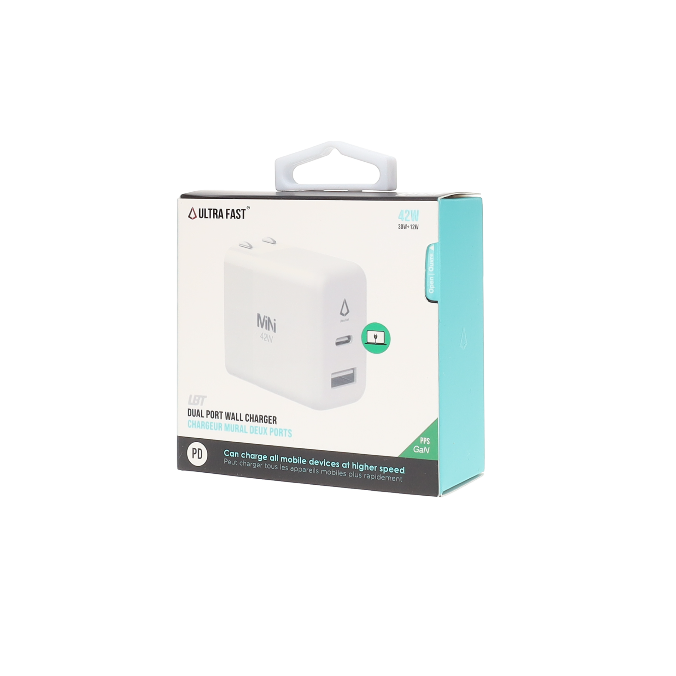 Chargeur mural GaN PD double port 42 W (MiNi) 