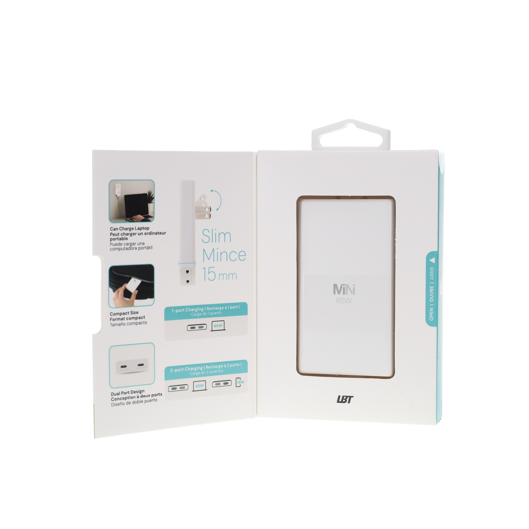 65W Dual Port Slim MiNi Wall Charger