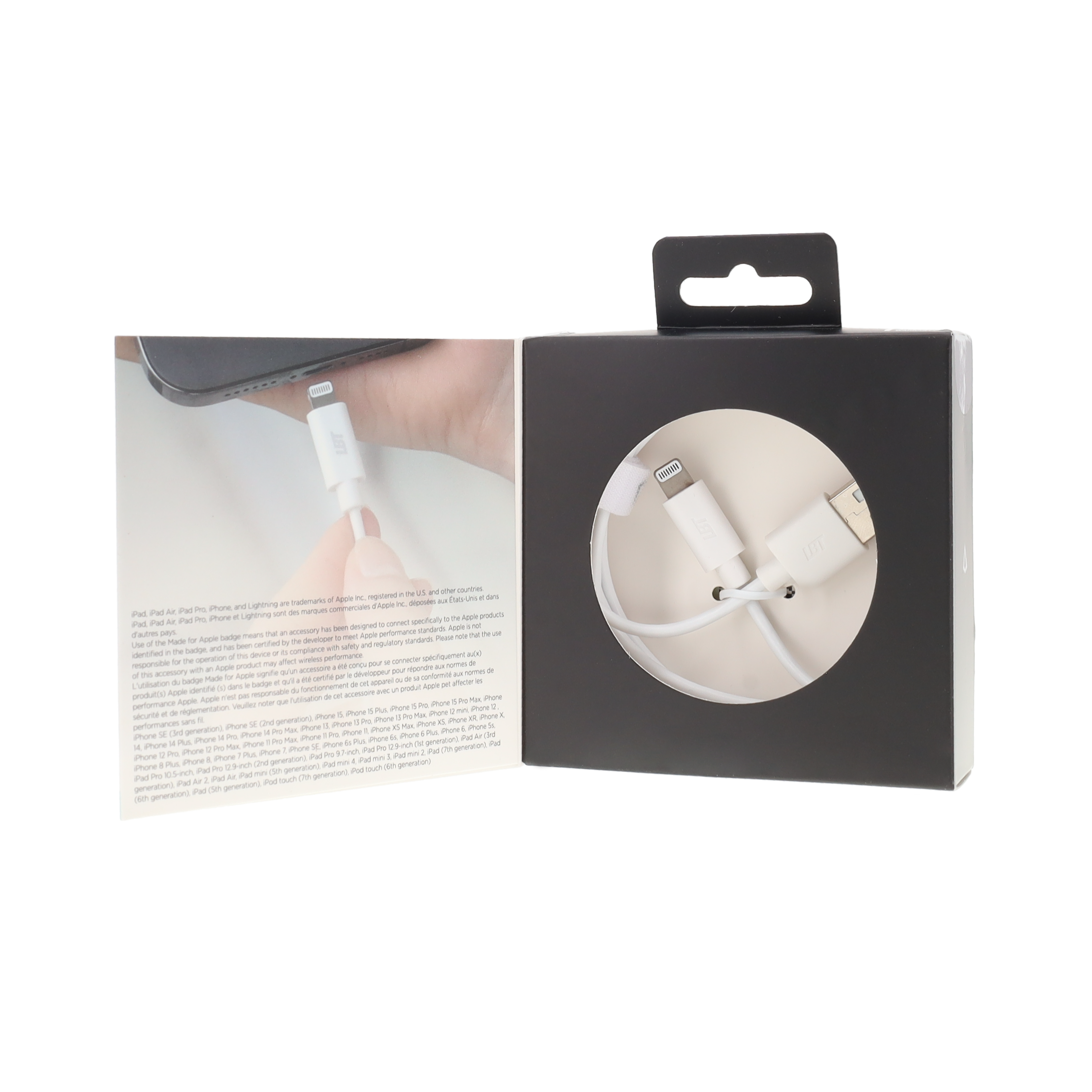 Câble blanc en PVC de 1,2 m (USB-A vers Lightning)