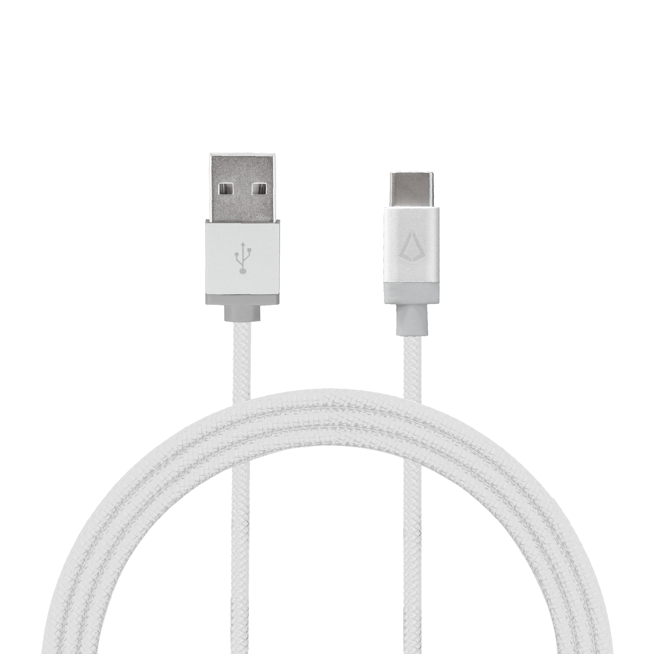 Câble blanc tressé de 1,5 m (USB-A vers USB-C)