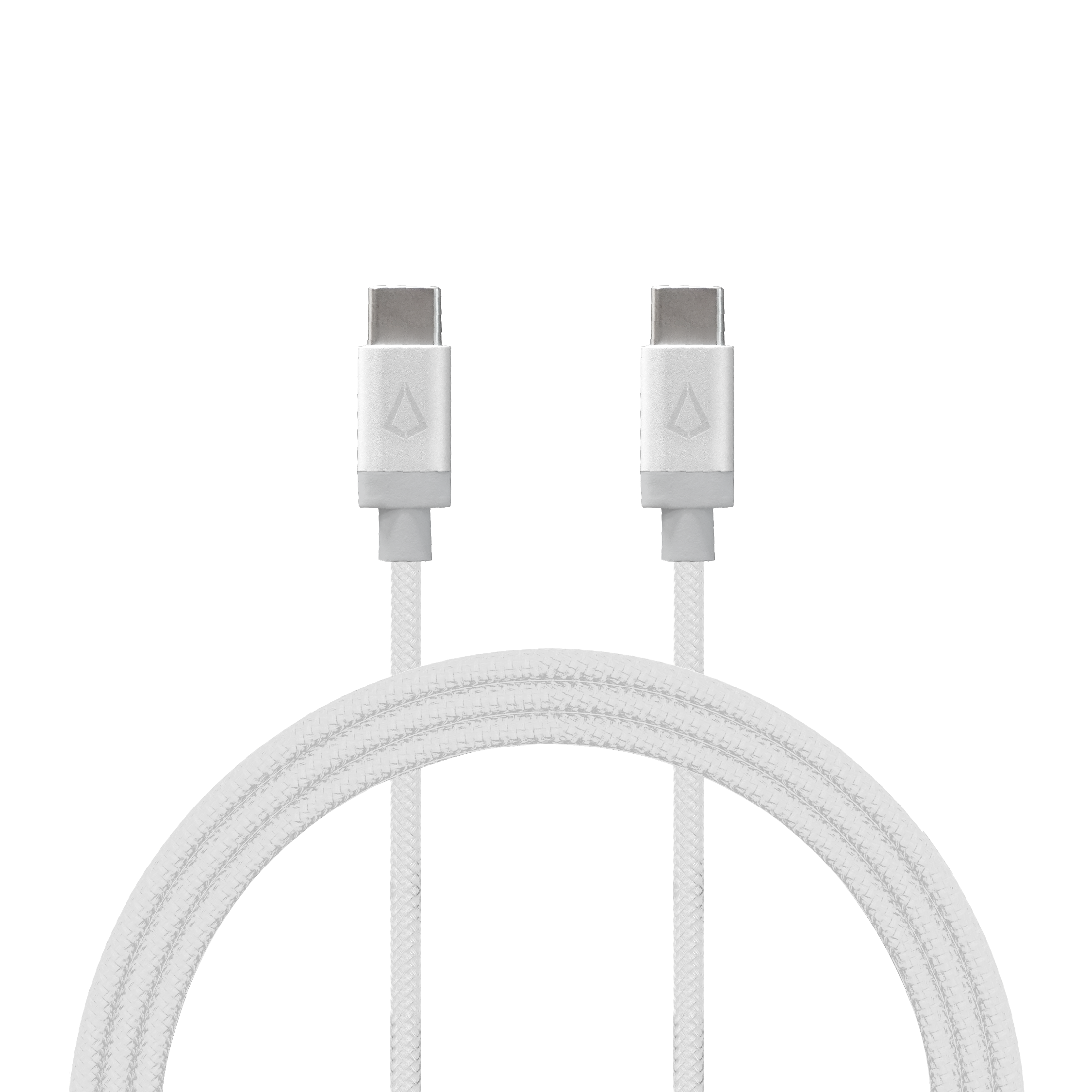 Câble blanc tressé de 1,5 m (USB-C vers USB-C)
