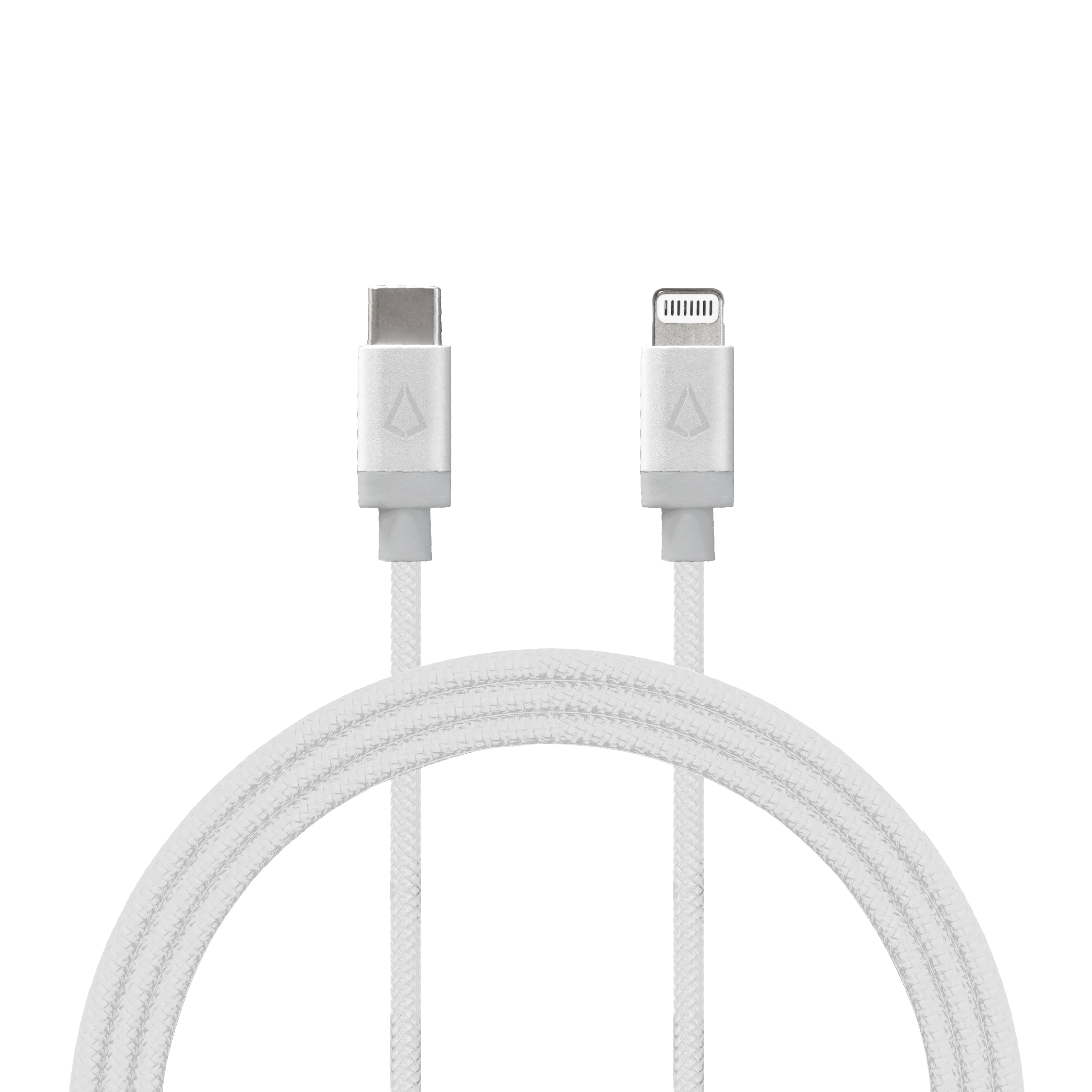 Câble blanc tressé de 1,5 m (USB-C vers Lightning)