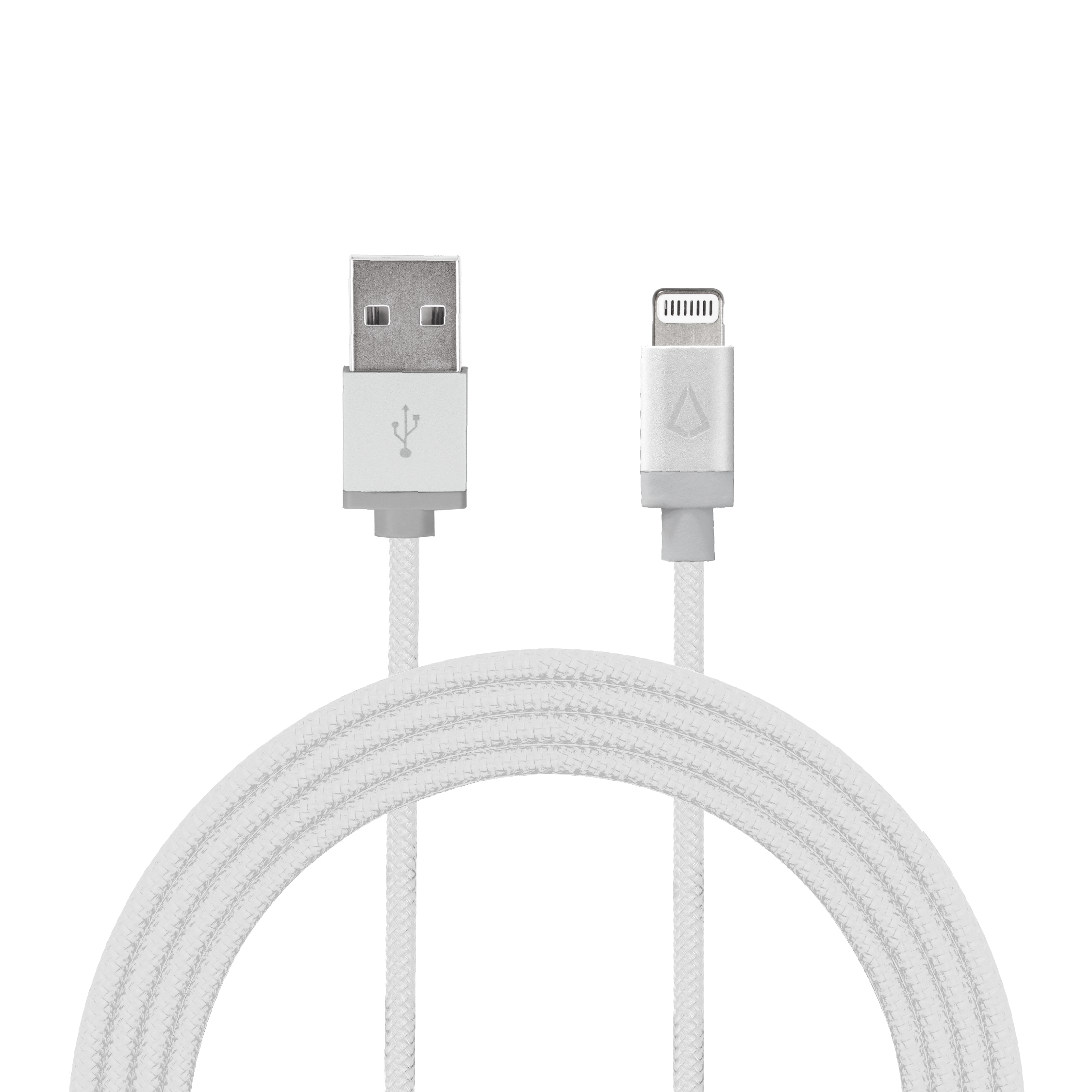 Câble blanc tressé de 3 m (USB-A vers Lightning)