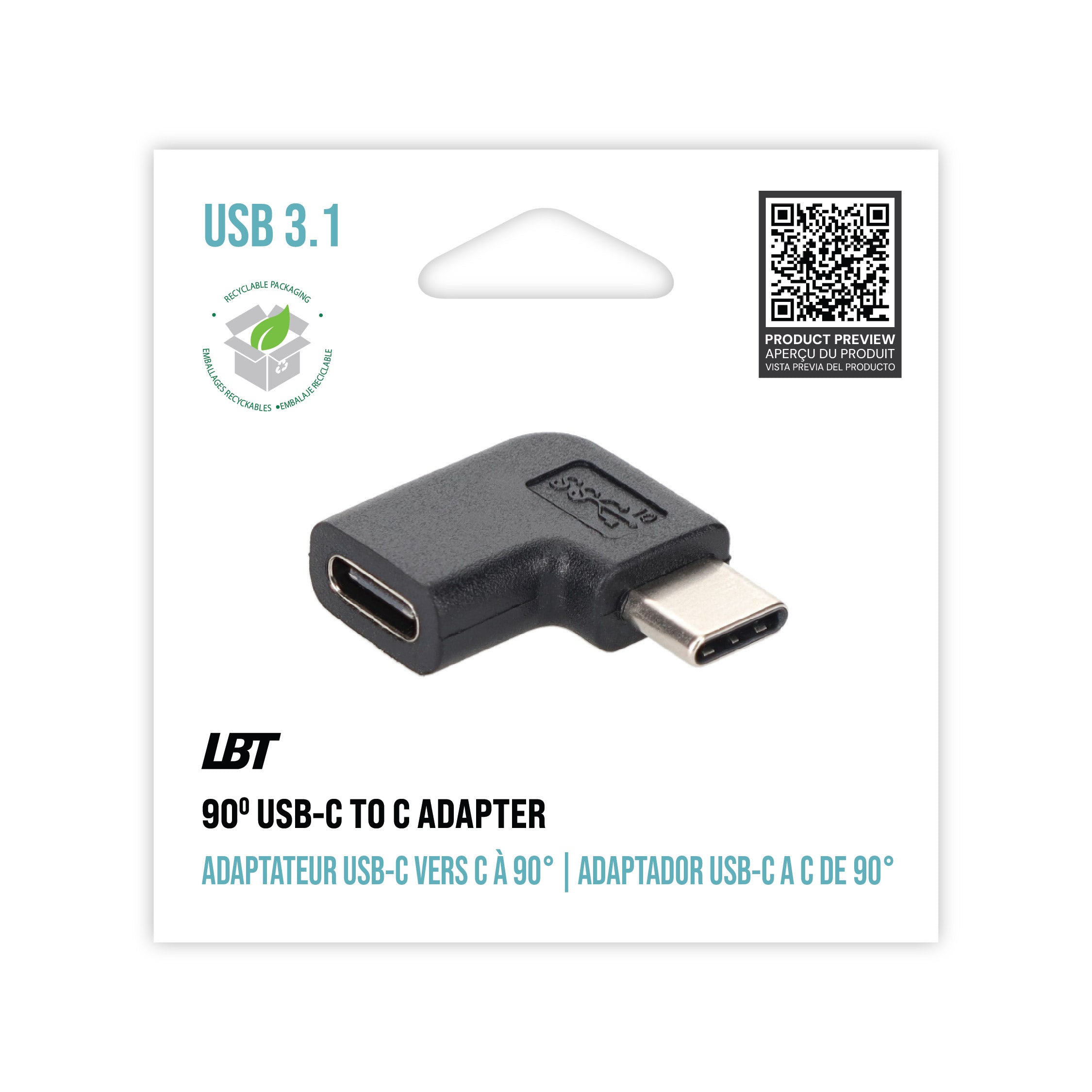 90° USB-C to C Adapter