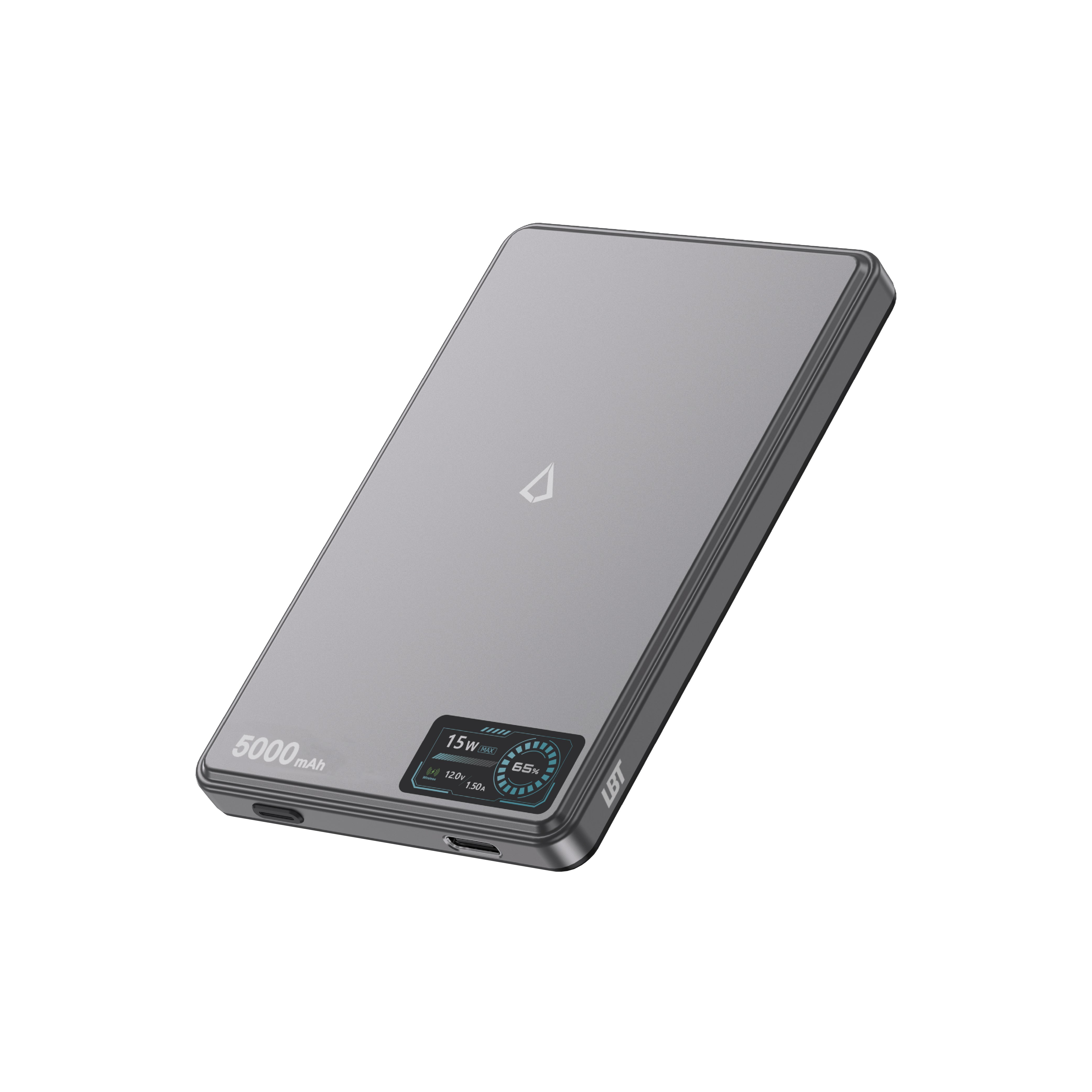 15W Slim Power Bank with Display (5,000mAh)