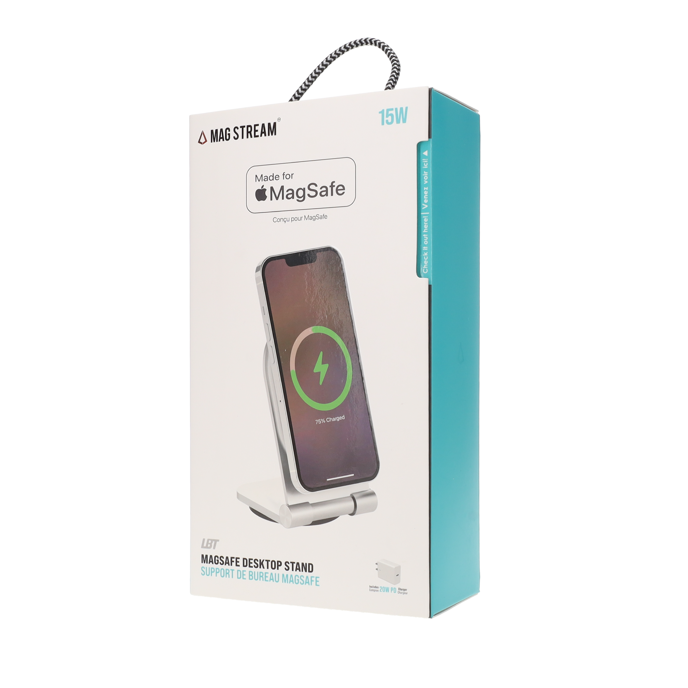 15W Mag Stream Stand Wireless Charger (Silver)