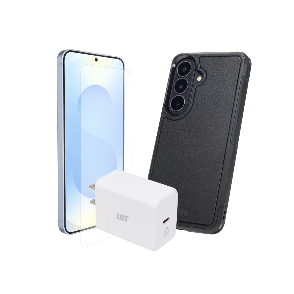 Pack 3-en-1 pour iPhone 16e : coque antichoc, verre trempé, chargeur PD 30 W