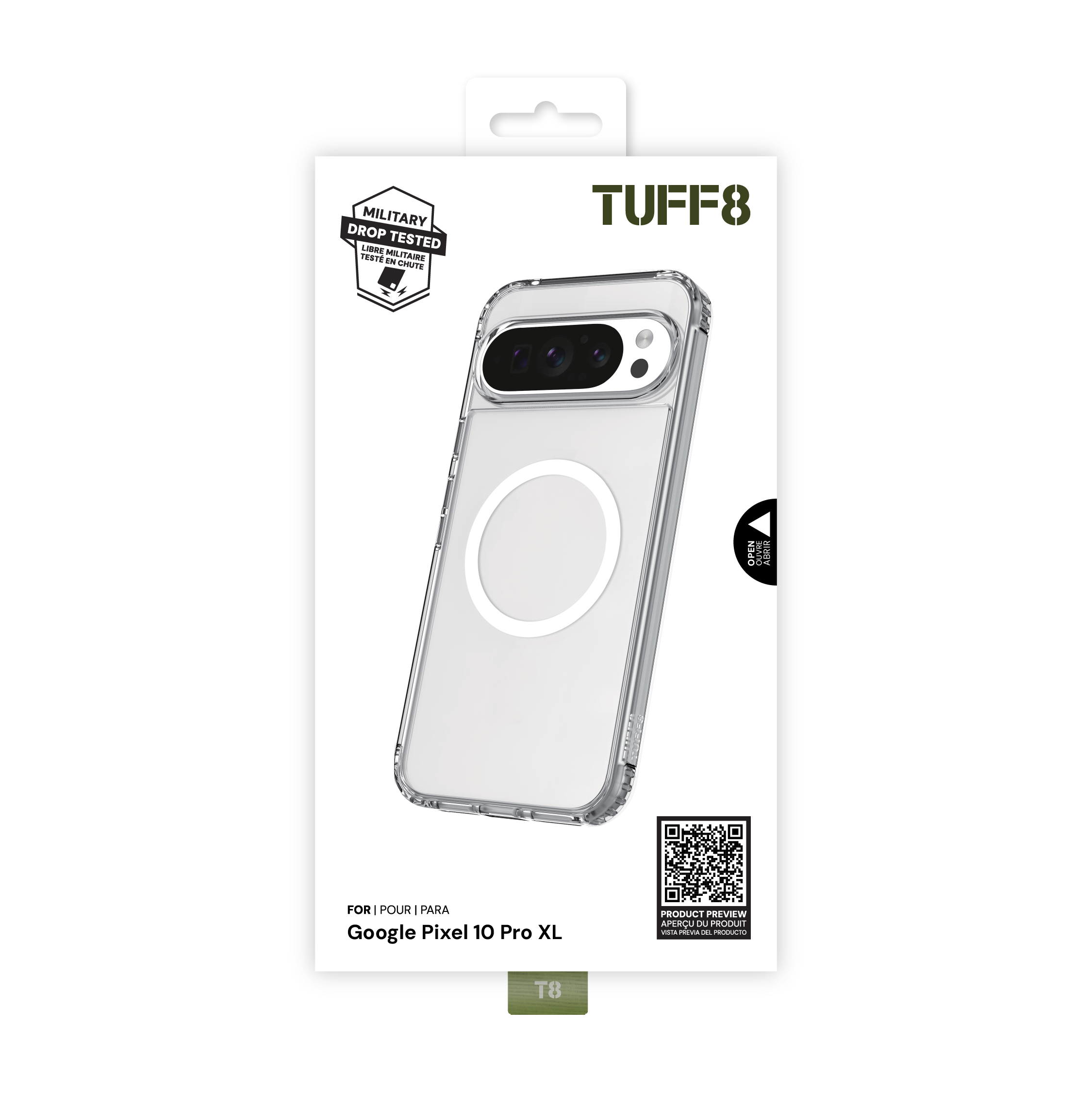 Étui transparent compatible Qi2 pour Google Pixel 10/10 Pro