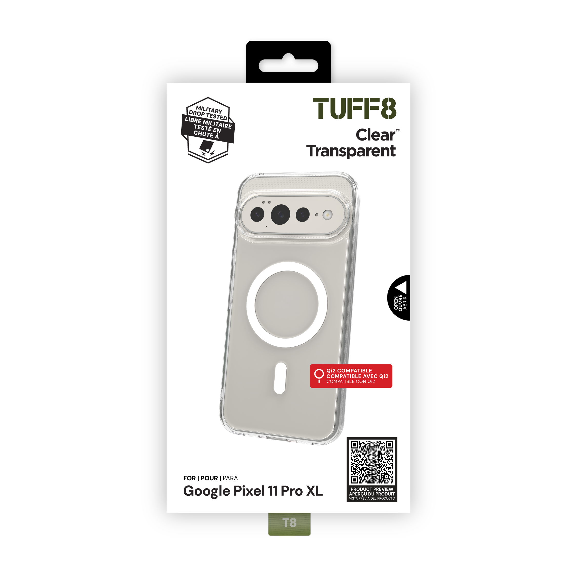 Étui transparent compatible Qi2 pour Google Pixel 10 Pro XL
