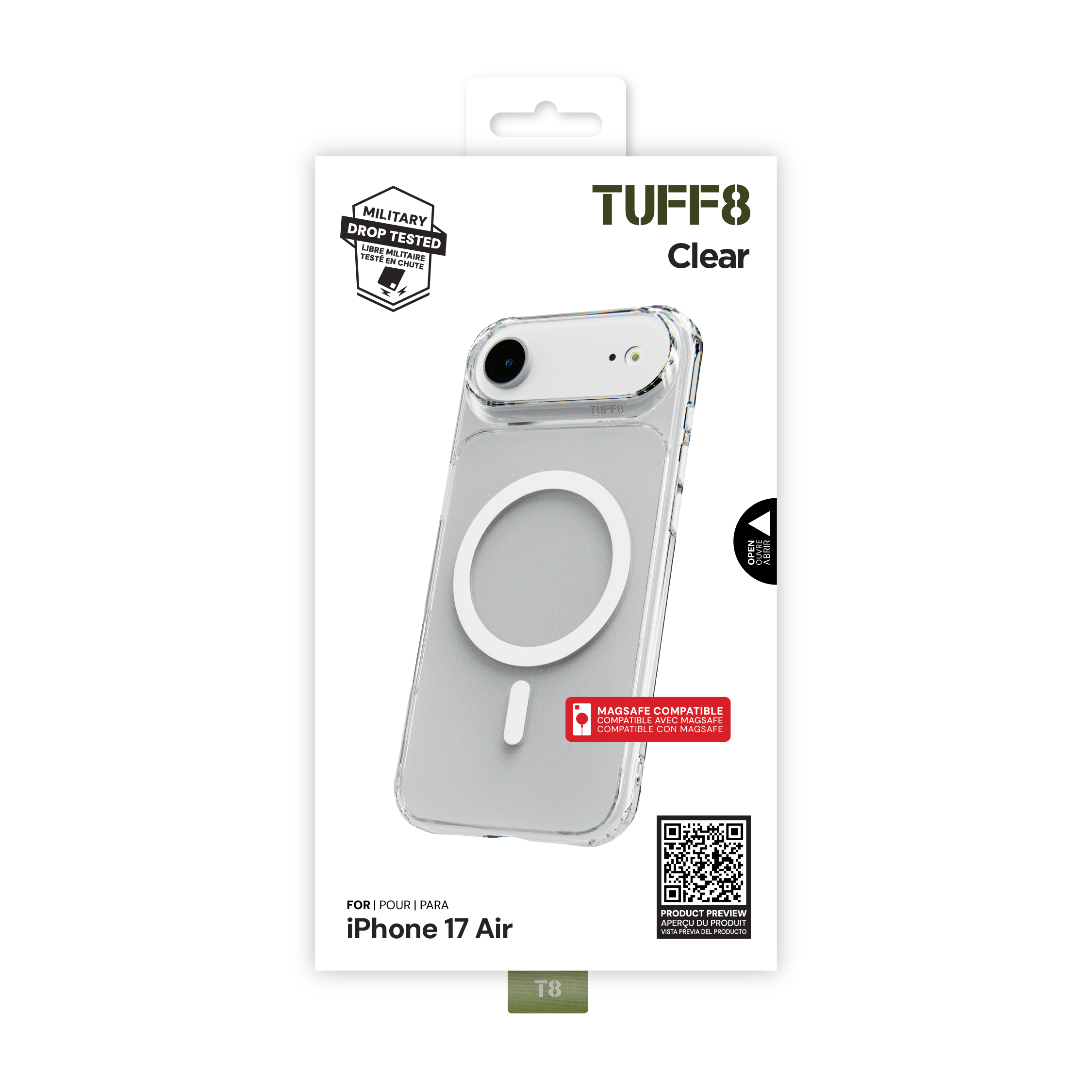 Coque transparente compatible MagSafe pour iPhone Air