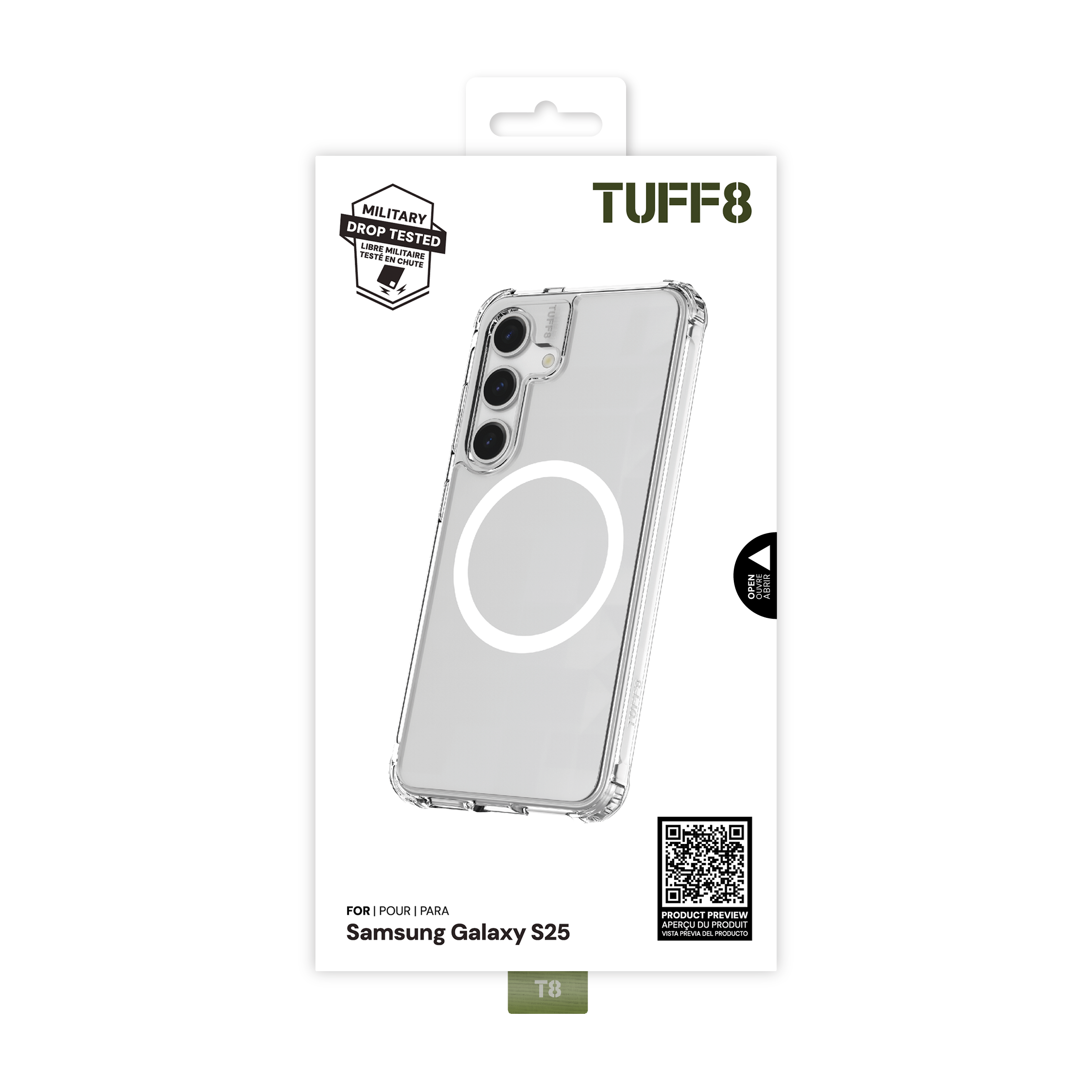 Samsung Galaxy S25 Qi2 Compatible Clear Case