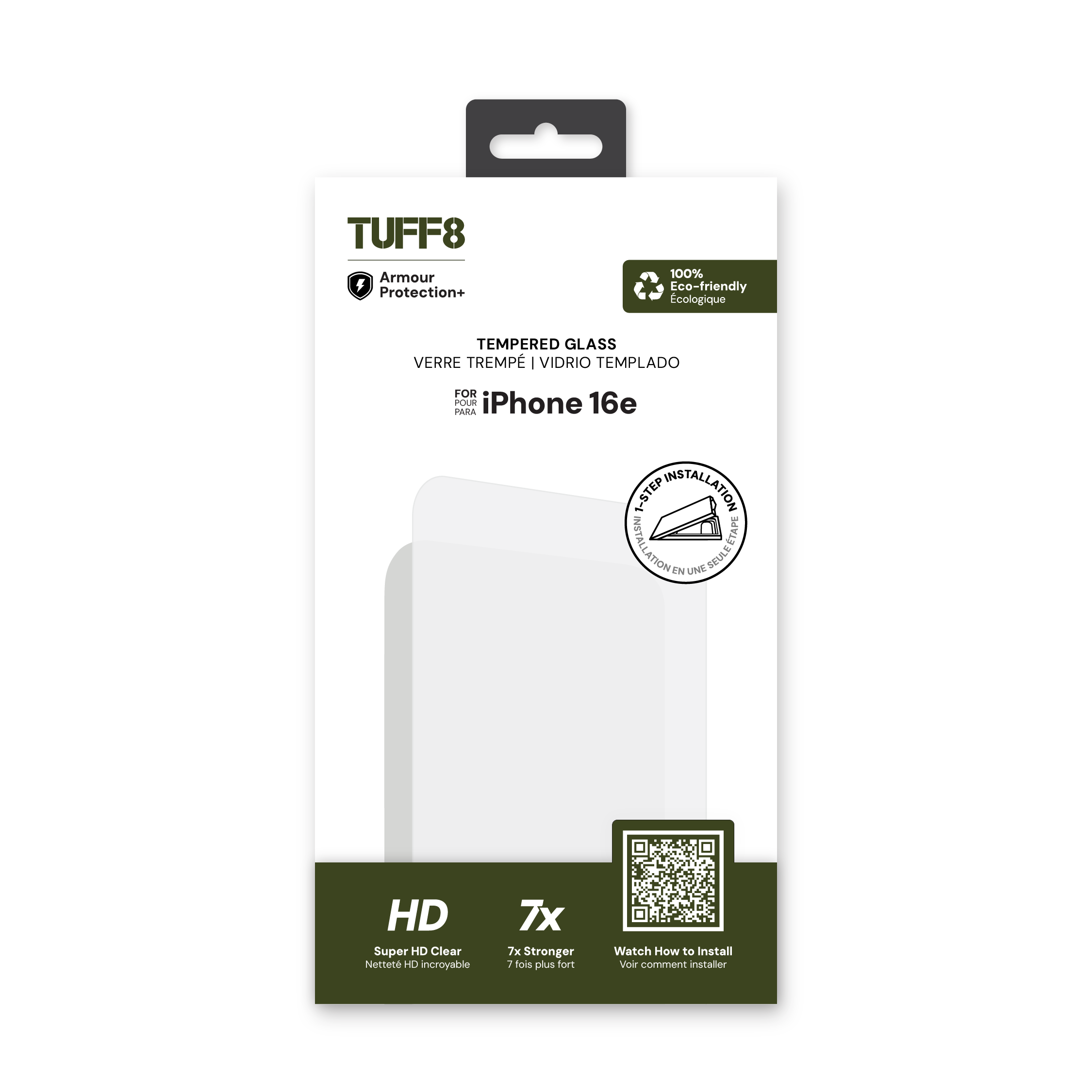 iPhone 17e / 16e Tempered Glass with Auto Installer