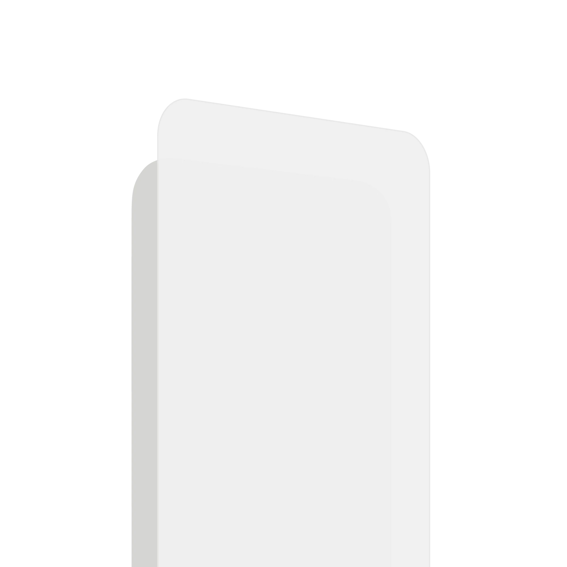 White phone screen protector on a white background